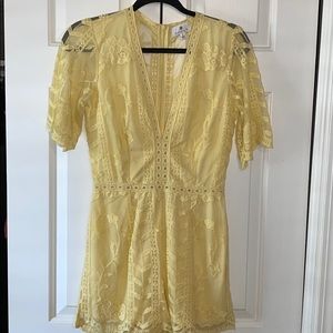 Yellow Lace Romper